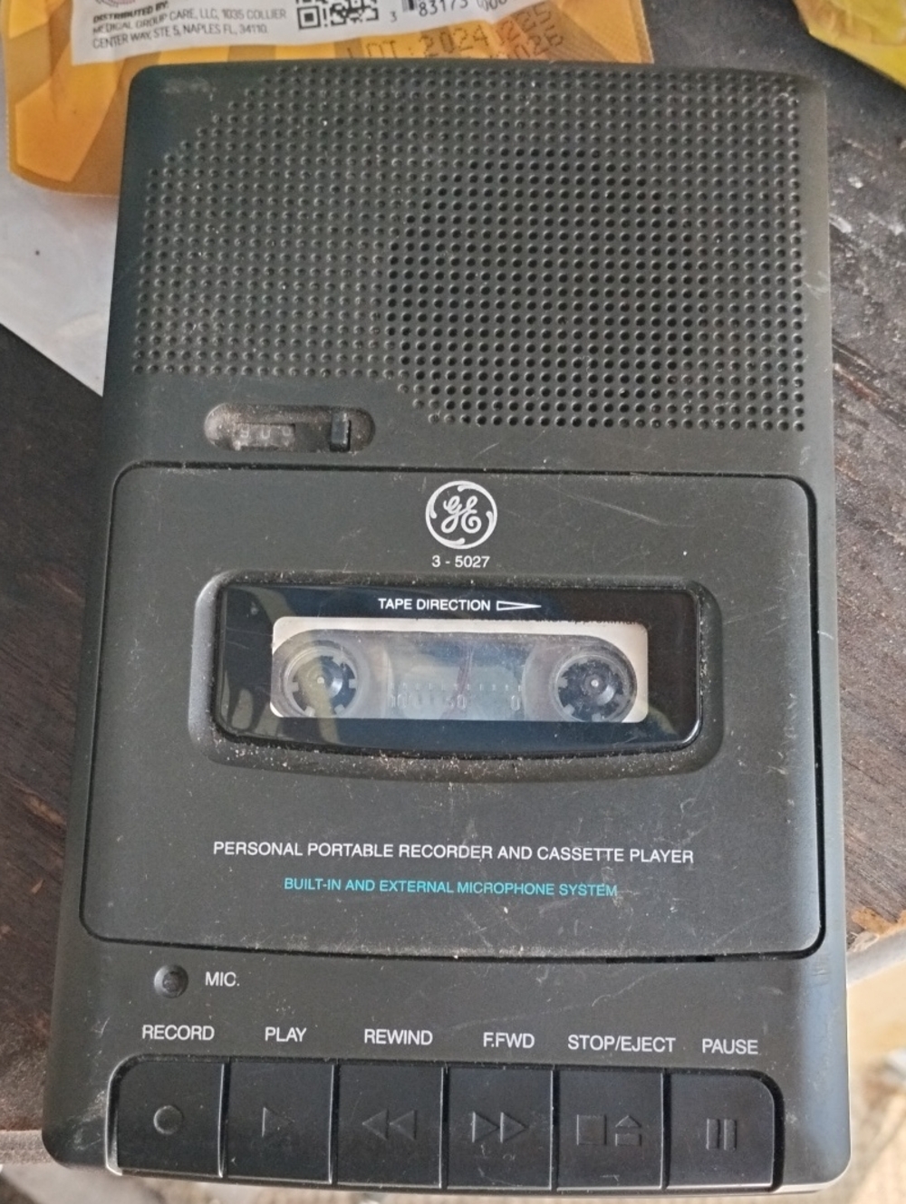 Black Personal Portable Recorder and Cassette Player